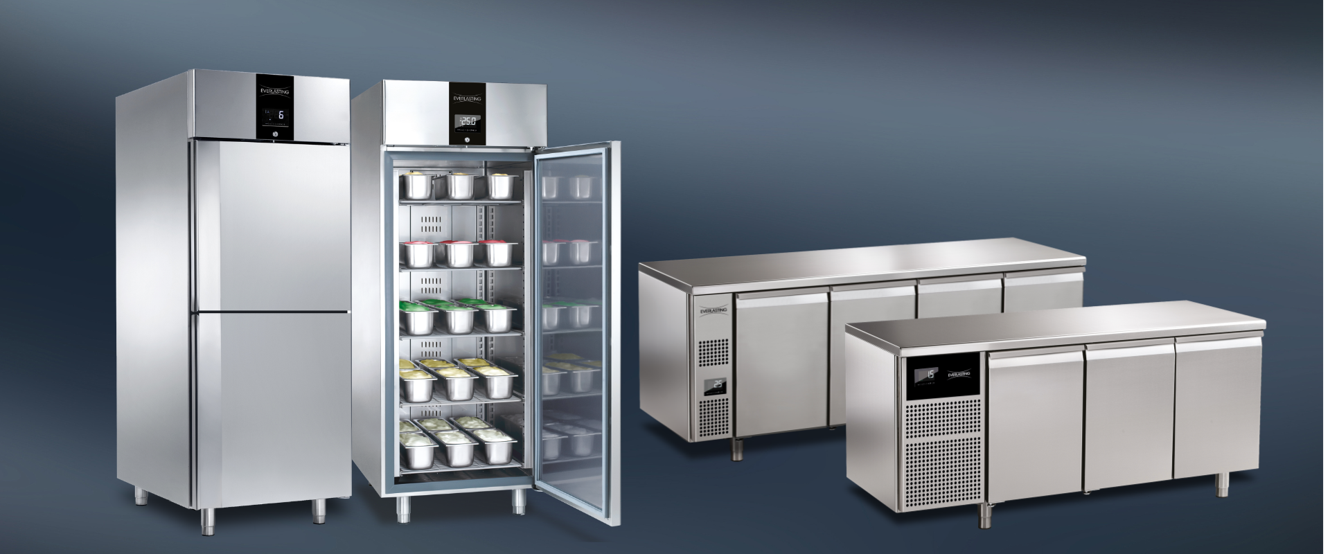 Armadi e tavoli refrigerati per pasticceria e gelateria