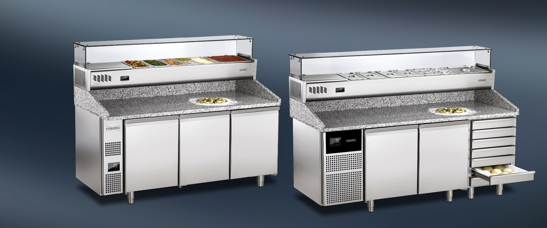 Banchi e vetrine refrigerate per pizzeria