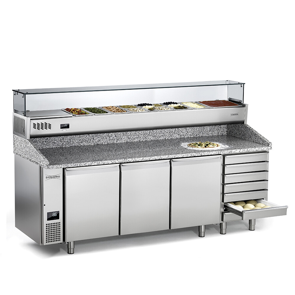 Professional Pizza Benches < Pizza working tables and showcases 