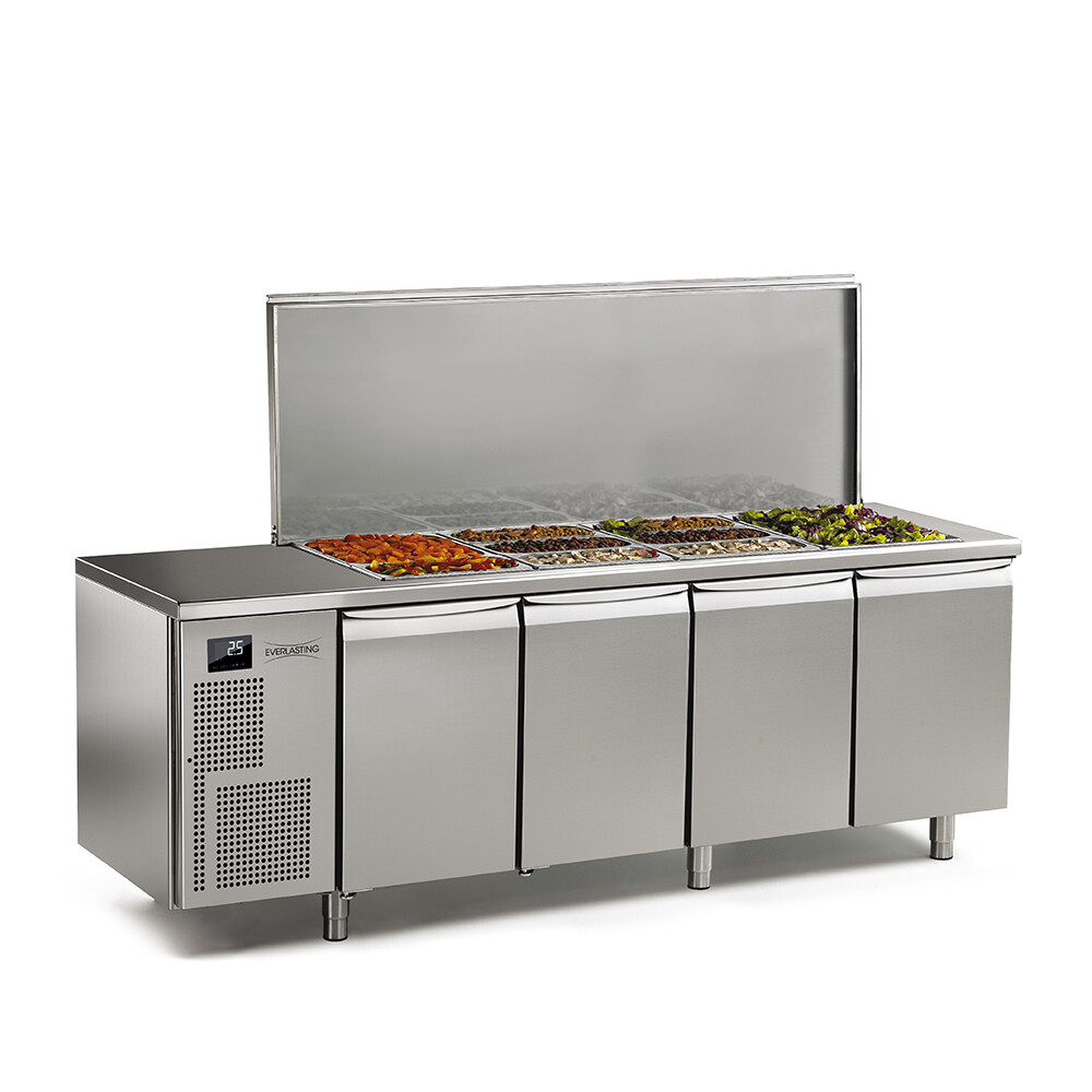 Saladette professionale 4 cassetti motore integrato