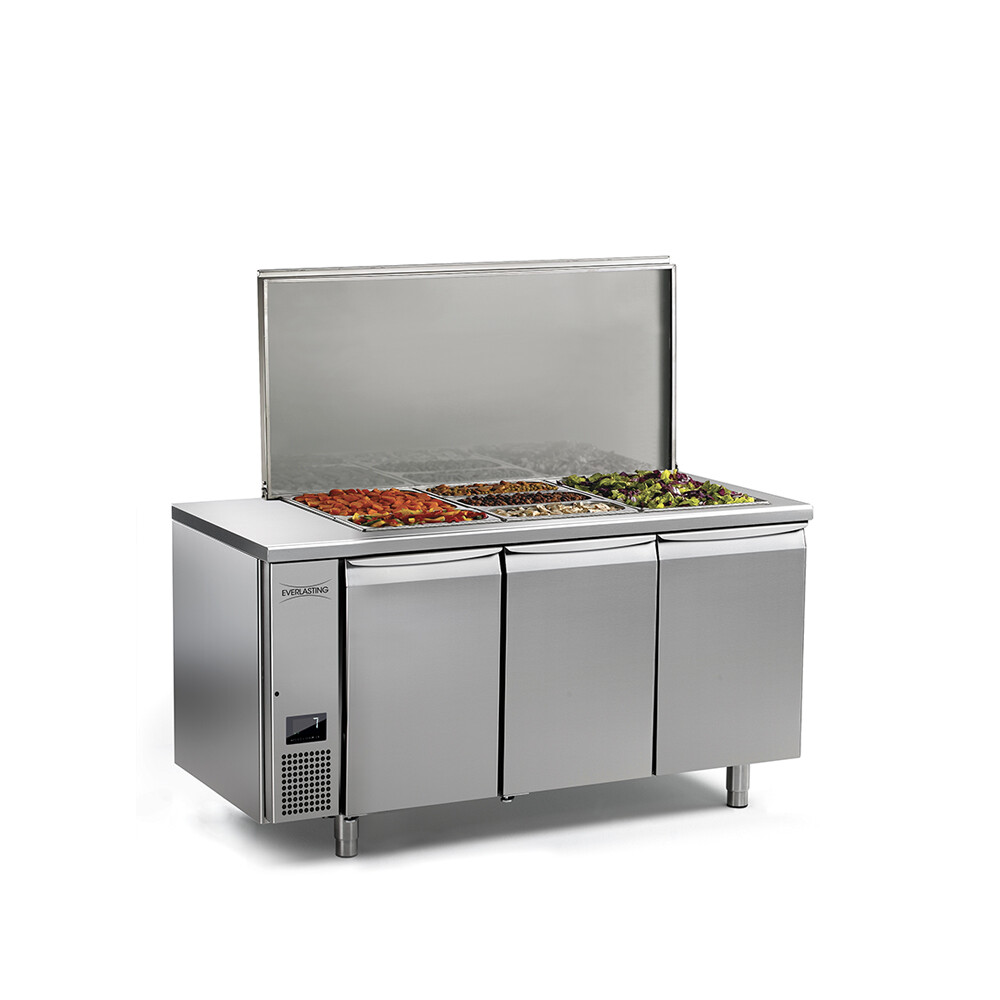 Saladette professionale 3 cassetti motore remoto