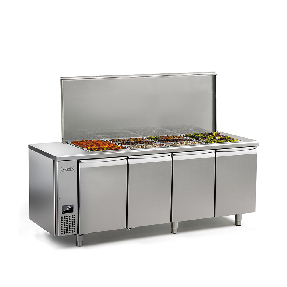 Saladette professionale 4 cassetti motore remoto